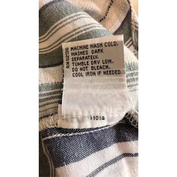 VTG Guess Jeans Vintage Style Men’s Small Striped Button Down Shirt Short Sleeve - Picture 7 of 12